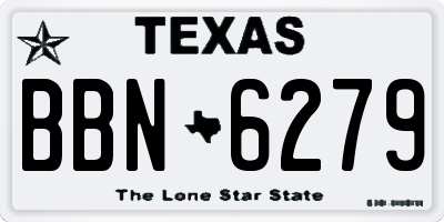 TX license plate BBN6279