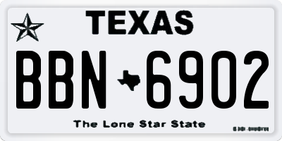 TX license plate BBN6902