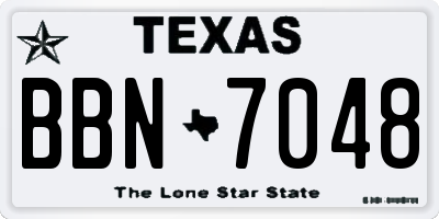 TX license plate BBN7048
