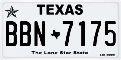 TX license plate BBN7175