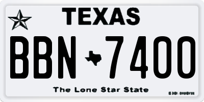 TX license plate BBN7400