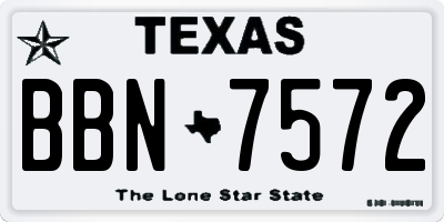 TX license plate BBN7572