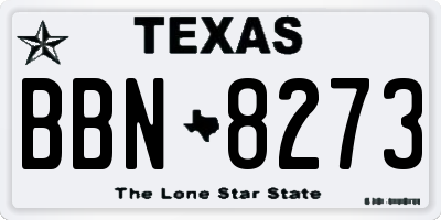 TX license plate BBN8273
