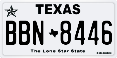 TX license plate BBN8446