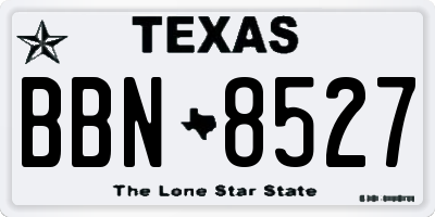 TX license plate BBN8527