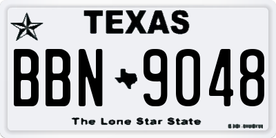 TX license plate BBN9048