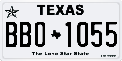 TX license plate BBO1055