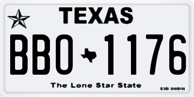 TX license plate BBO1176