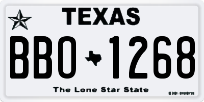 TX license plate BBO1268