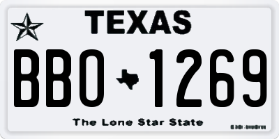 TX license plate BBO1269
