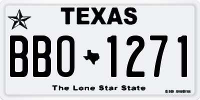 TX license plate BBO1271