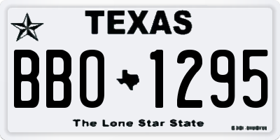 TX license plate BBO1295