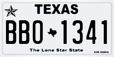 TX license plate BBO1341
