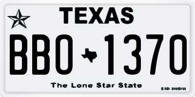TX license plate BBO1370