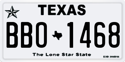 TX license plate BBO1468