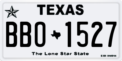 TX license plate BBO1527