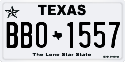 TX license plate BBO1557