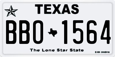 TX license plate BBO1564