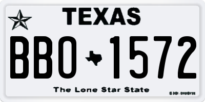 TX license plate BBO1572