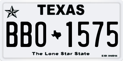 TX license plate BBO1575