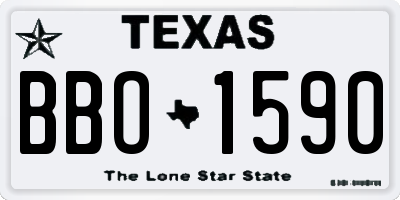 TX license plate BBO1590