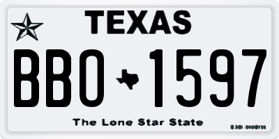 TX license plate BBO1597