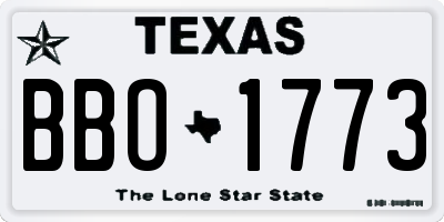 TX license plate BBO1773