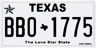 TX license plate BBO1775