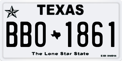 TX license plate BBO1861