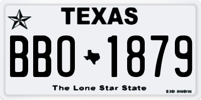 TX license plate BBO1879