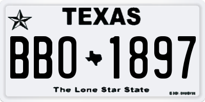 TX license plate BBO1897