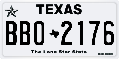 TX license plate BBO2176