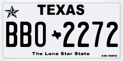 TX license plate BBO2272
