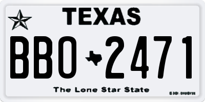 TX license plate BBO2471