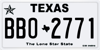 TX license plate BBO2771