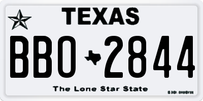 TX license plate BBO2844