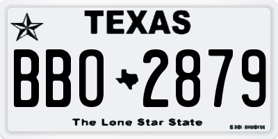 TX license plate BBO2879