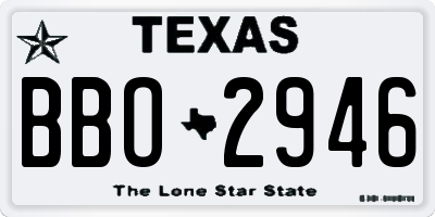 TX license plate BBO2946