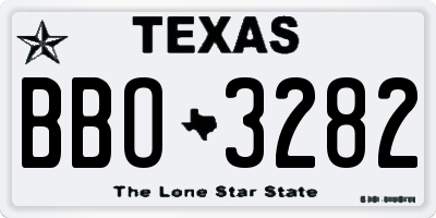 TX license plate BBO3282