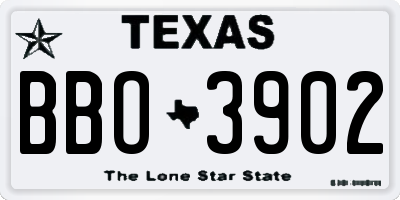 TX license plate BBO3902