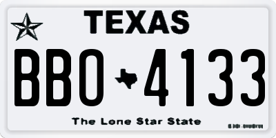 TX license plate BBO4133