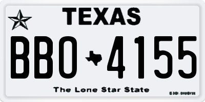TX license plate BBO4155