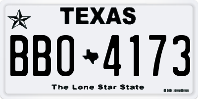 TX license plate BBO4173