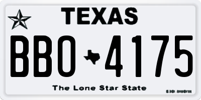 TX license plate BBO4175