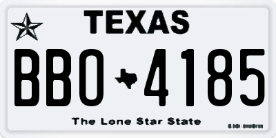 TX license plate BBO4185