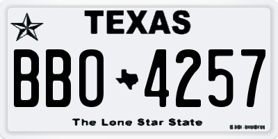 TX license plate BBO4257