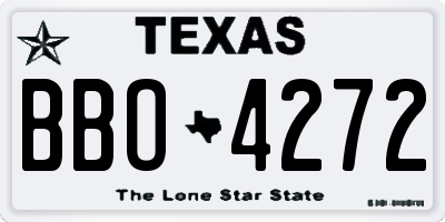 TX license plate BBO4272