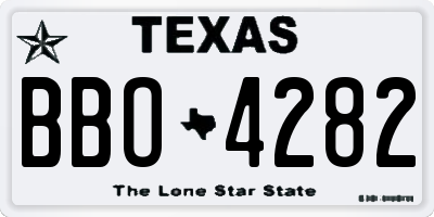 TX license plate BBO4282