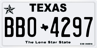TX license plate BBO4297