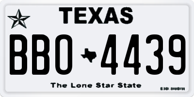 TX license plate BBO4439